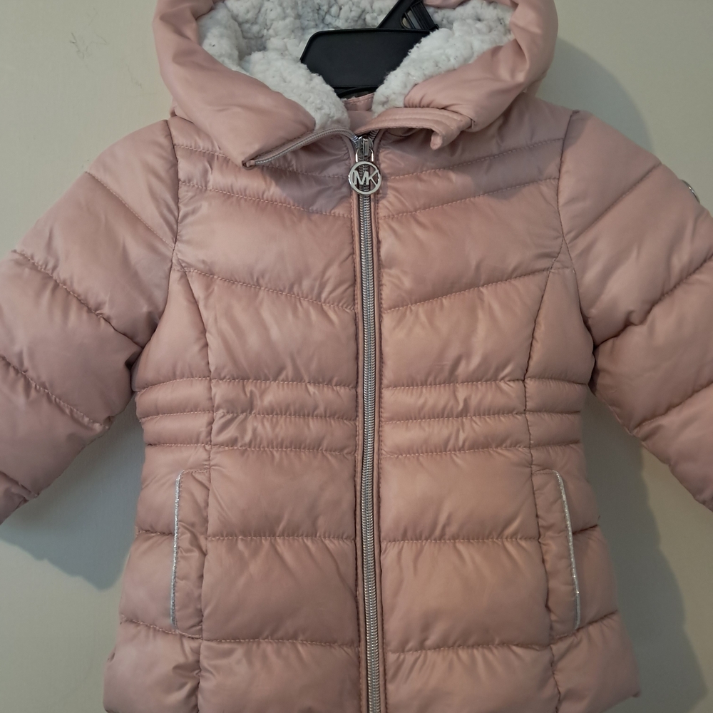 Michael Kors Blush Pink Kids Puffer Coat